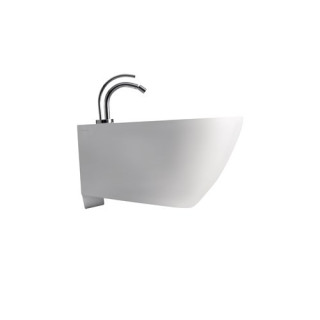Bidet wiszący Kerasan Aquatech, 55x36,5cm, z przelewem, otwór na baterię, biały