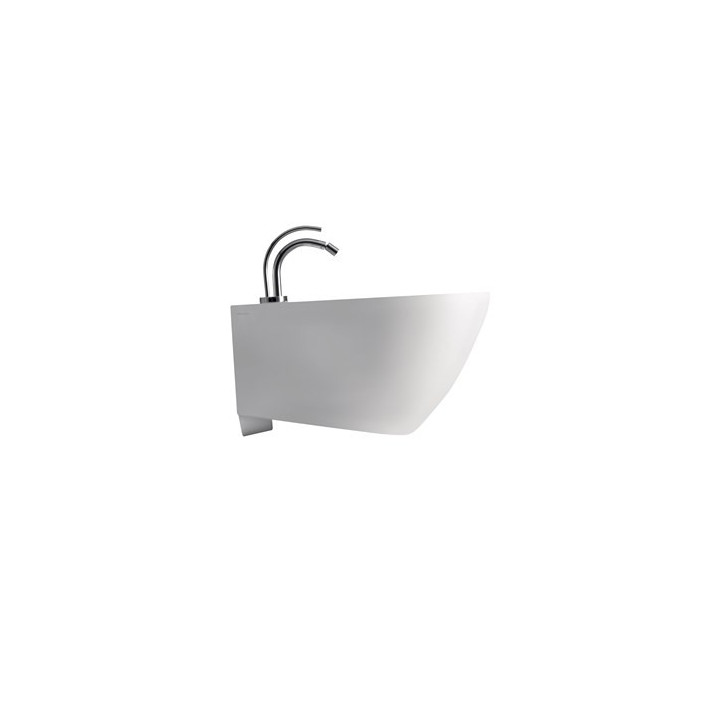 Bidet wiszący Kerasan Aquatech, 55x36,5cm, z przelewem, otwór na baterię, biały