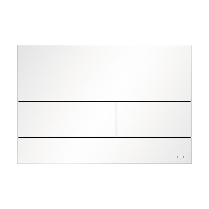 Przycisk spłukujący TECEsquare II, dwudzielny, metalowy, biały matowy