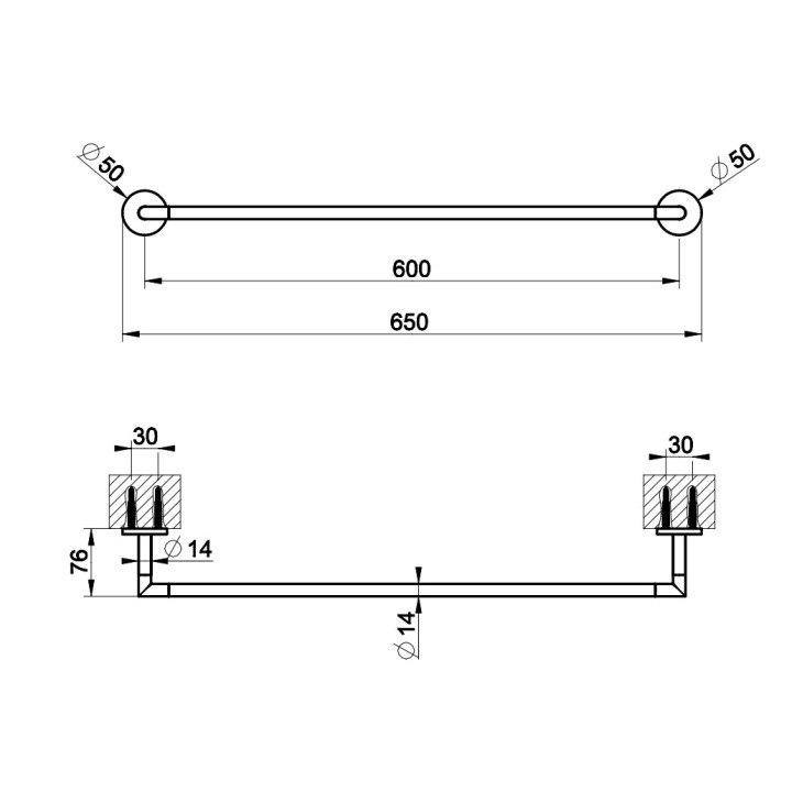 Uchwyt na papier Gessi Anello, ścienny, bez pokrywy, warm bronze brushed PVD