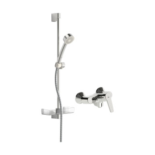 Bateria natryskowa Oras Saga, natynkowa, jednouchwytowa, chrom