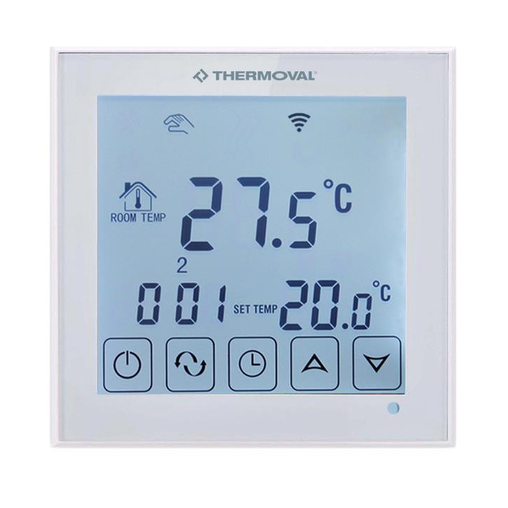 Zestaw elektrycznego ogrzewania podłogowego Thermoval z matą TV TO 50 170 W/m2 zasilaną jednostronnie (powierzchnia 0,5 m2) oraz