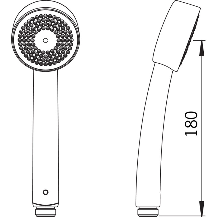 Słuchawka prysznicowa Oras Apollo, 1-funkcyjna, chrom