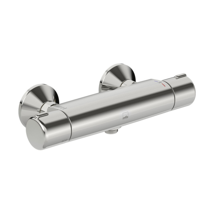 Bateria natryskowa Oras Saga, natynkowa, jednouchwytowa, chrom