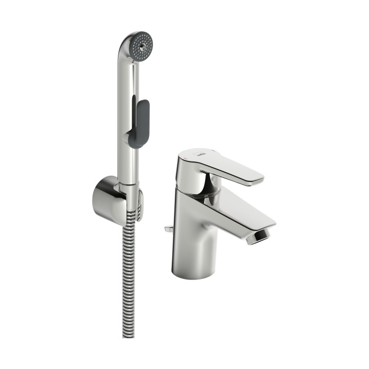 Bateria umywalkowa Oras Saga XL, stojąca, wysokość 157mm, wylewka 110mm, korek automatyczny, chrom