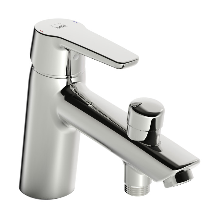 Bateria bidetowa Oras Saga, stojąca, wysokość 136mm, wylewka 106mm, korek automatyczny, chrom