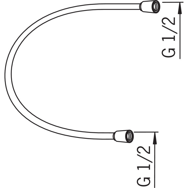 Wąż natrysku Oras Hydra, 70cm, satyna