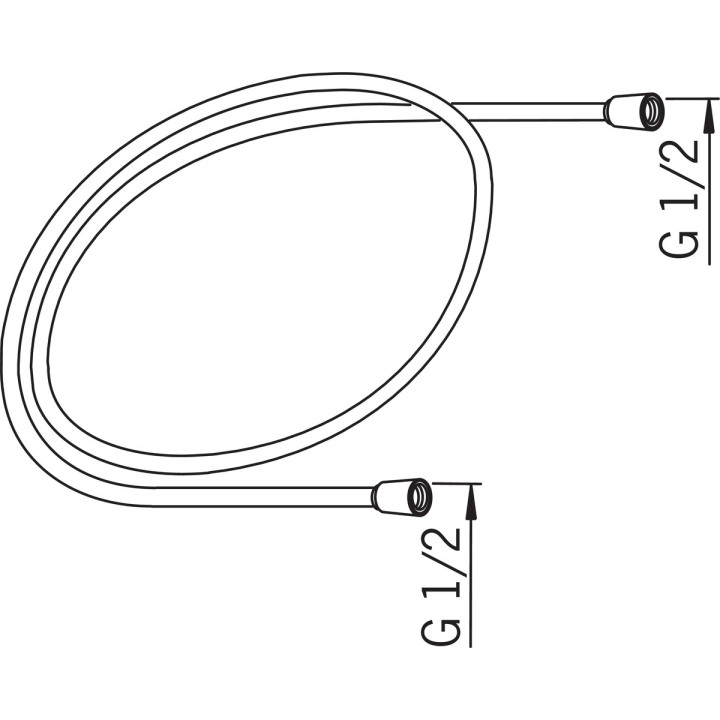 Wąż natrysku Oras Hydra, 70cm, satyna
