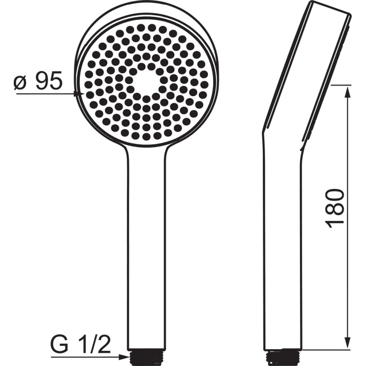 Słuchawka prysznicowa Oras Hydractiva, 1-funkcyjna, chrom