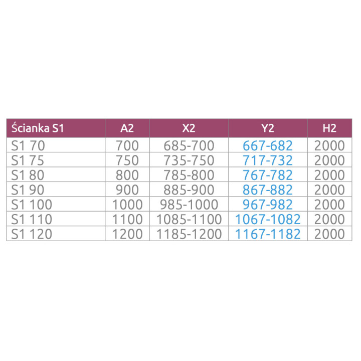 Ścianka boczna S1 70 prawa Radaway Idea Black KDJ+S, przejrzysta, 700x2000mm, profil czarny