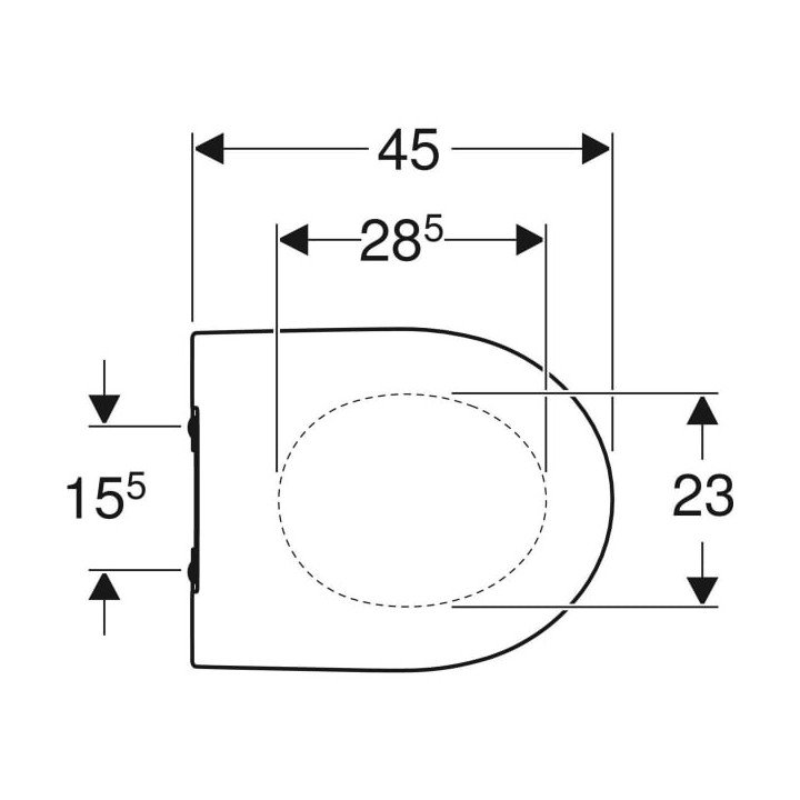Deska sedesowa Geberit Icon slim, wolnoopadająca, wypinane zawiasy, biały