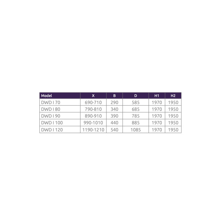 Drzwi prysznicowe do wnęki Radaway Eos DWB 80, lewe, 800x1970mm, składane, profil chrom