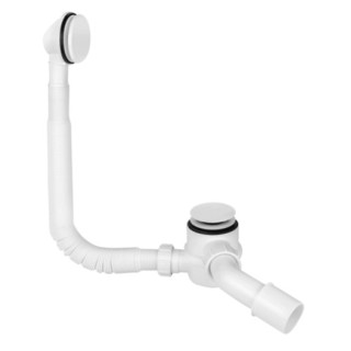 Zestaw odpływowo-przelewowy dla wanien i głębokich brodzików McAlpine, kilk-klak, antyczny brąz