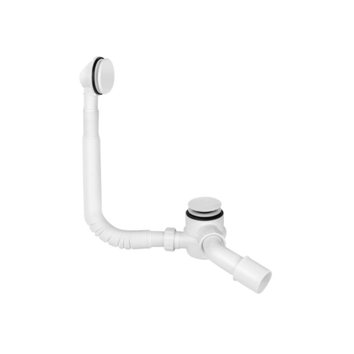 Zestaw odpływowo-przelewowy dla wanien i głębokich brodzików McAlpine, kilk-klak, antyczny brąz