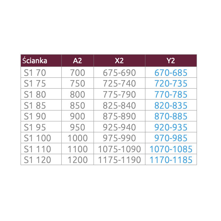 Ścianka boczna S1 Radaway Nes 8 Black KDJ I Factory 100, czarny wzór, 1000x2000mm