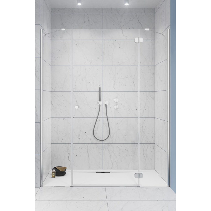 Drzwi prysznicowe do wnęki Radaway Torrenta DWJ 120, prawe, skrzydłowe, 120x195cm, szkło przejrzyste, profil chrom