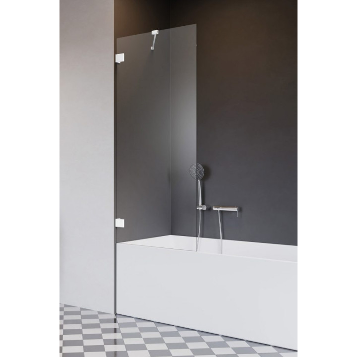 Parawan nawannowy Radaway Nes PND II 140, prawy, szkło przejrzyste, 140x150cm, profil chrom