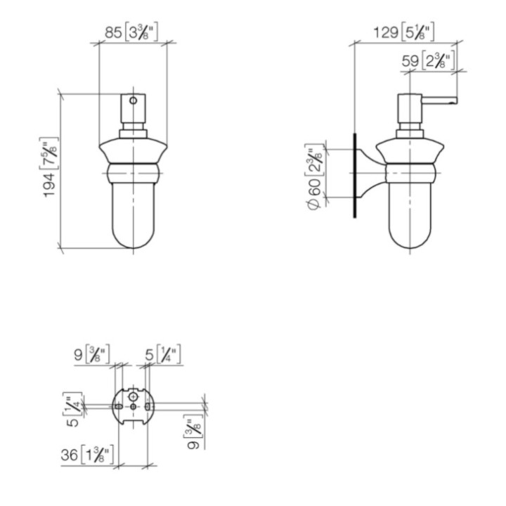 Dozownik mydła Dornbracht Madison, ścienny, polerowany chrom