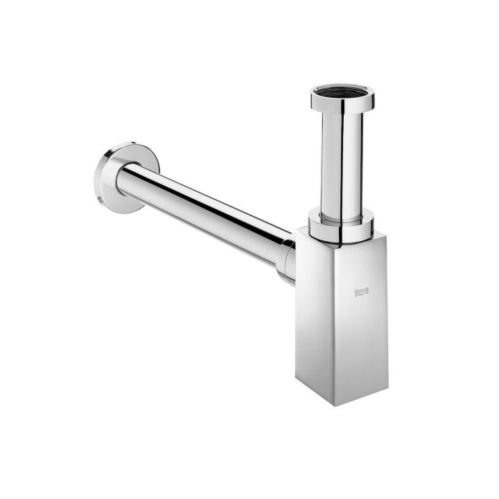 Syfon umywalkowy Roca Aqua, kwadratowy, 300mm, 1 1/4", chrom