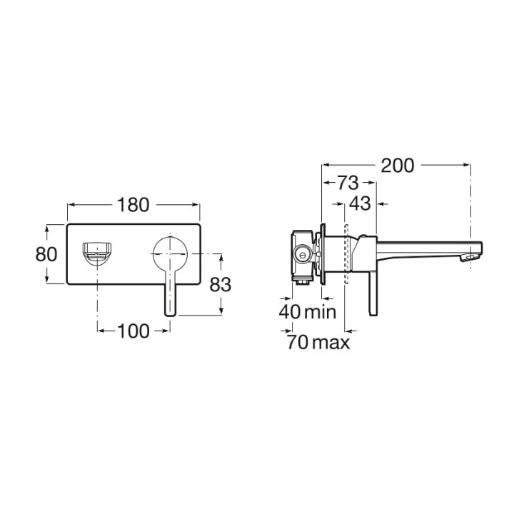 Bateria umywalkowa Roca Naia Black Cold Start, stojąca, wysokość 285mm, bez korka, czarna