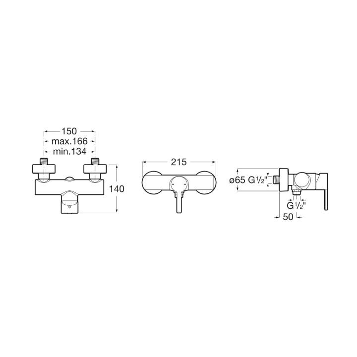 Bateria wannowa Roca Naia Black, natynkowa, 2 wyjścia wody, czarna