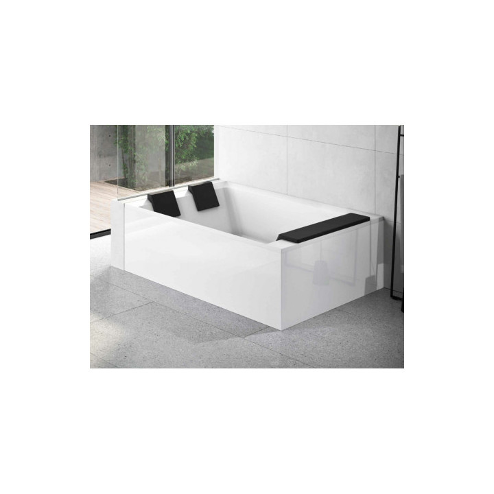 Wanna narożna Novellini Divina Dual, 190x140cm, montaż prawy, ze stelażem, system przelewowy, bez obudowy, biały połysk