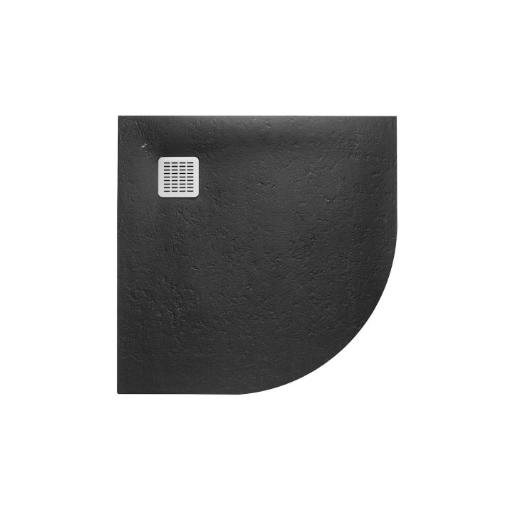 Brodzik prostokątny Roca Terran, 100x70cm, kompozytowy, Stonex, z syfonem, szary łupek