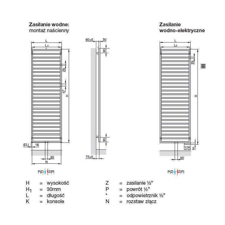 Grzejnik Zehnder Quaro 140,3x60 cm - biały