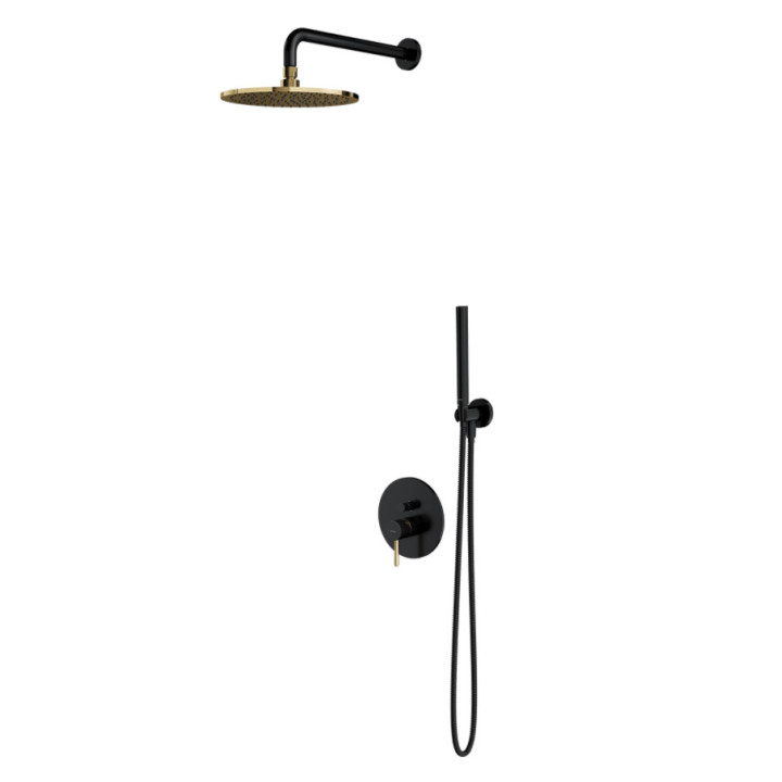 System prysznicowy Omnires Y, podtynkowy, 2 wyjścia wody, deszczownica 25cm, słuchawka 1-funkcyjna, chrom