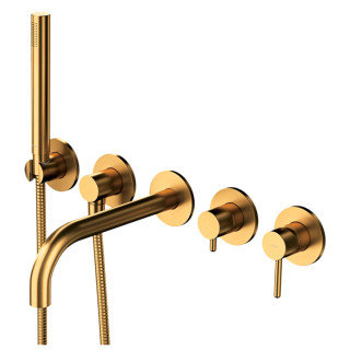 Bateria 3-wyjściowa GoClick, Omnires GC podtynkowa, prysznic 1-funkcyjny - chrom