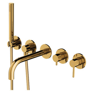 Bateria 3-wyjściowa GoClick, Omnires GC podtynkowa, prysznic 1-funkcyjny - chrom