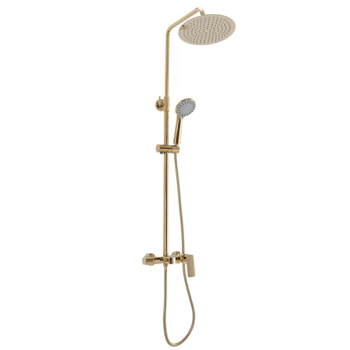 Zestaw natryskowy Rea Roger Gold, natynkowy, 3 wyjścia wody, złoty