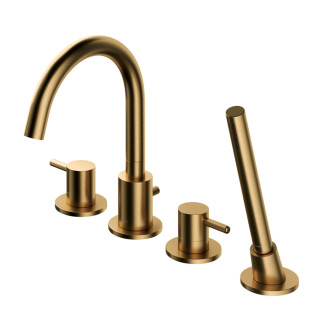 Bateria wannowa 4-otworowa Omnires Y, z słuchawką 1-funkcyjną, nikiel 