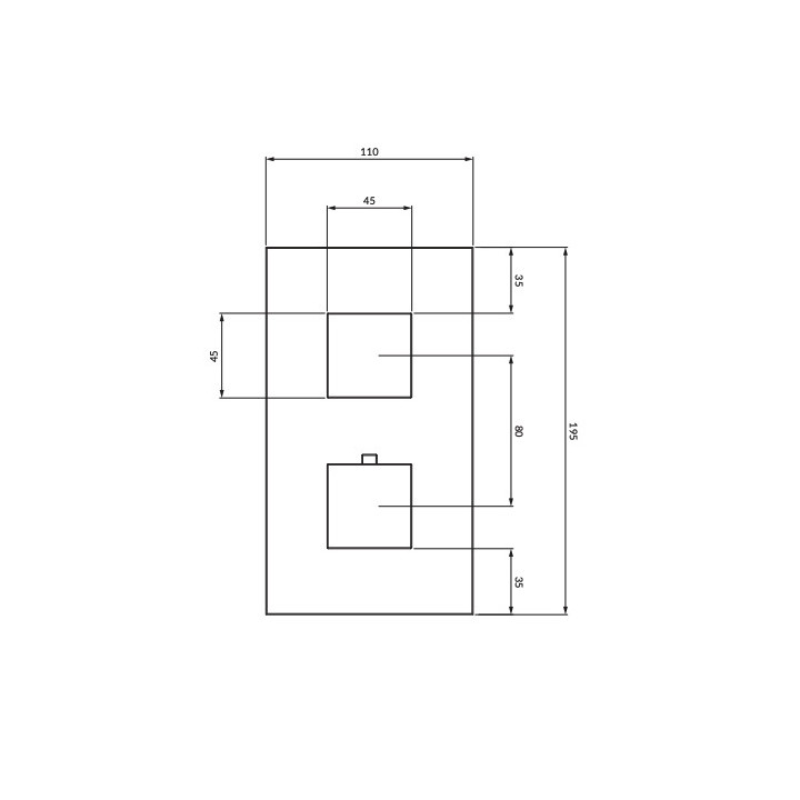 Termostatyczna bateria prysznicowo-wannowa Omnires Y, podtynkowa, element natynkowy, chrom