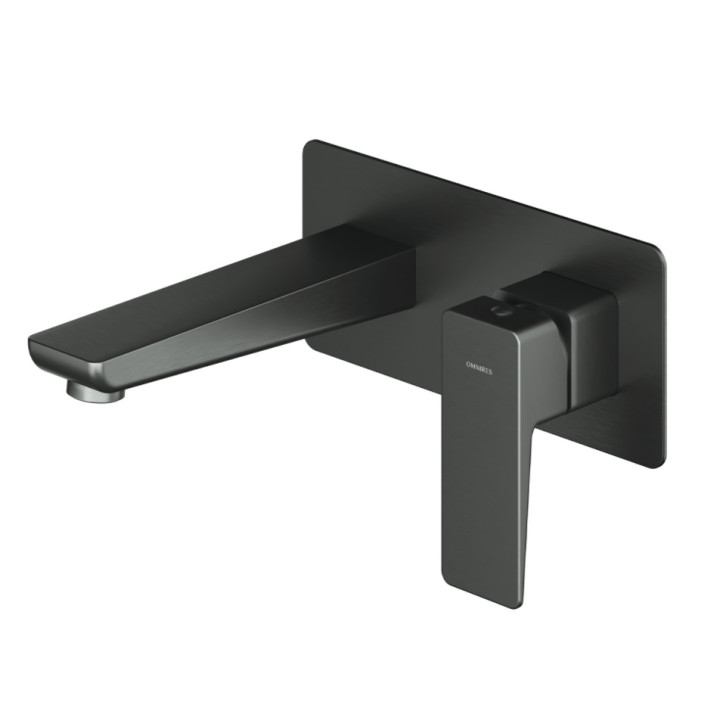 Bateria umywalkowa Omnires Parma, wysokość 27,3cm, grafit