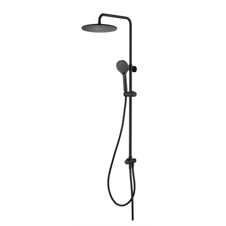 Zestaw natryskowy Omnires Yosemite, natynkowy, 2 wyjścia wody, słuchawka 5-funkcyjna, deszczownica okrągła 25cm, złoty