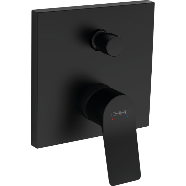Bateria wannowa Hansgrohe Vivenis, podtynkowa, zintegrowany systemem zabezpieczającym zgodnie z EN1717, czarny mat