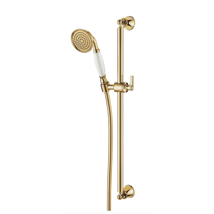 Zestaw prysznicowy Omnires Jimjim, słuchawka 3-funkcyjna, drążek z suwanym uchwytem, grafit