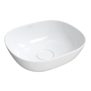 Umywalka nablatowa Omnires Cadence M+, 62x42cm, bez przelewu, biały połysk