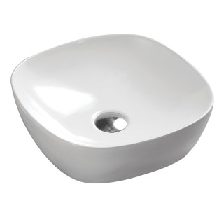 Umywalka nablatowa Omnires Cadence M+, 42x37cm, bez przelewu, biały połysk