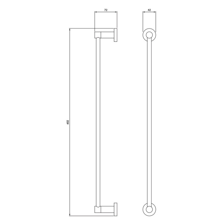 Wieszak na ręcznik Omnires Modern Project, 40 cm, antracyt