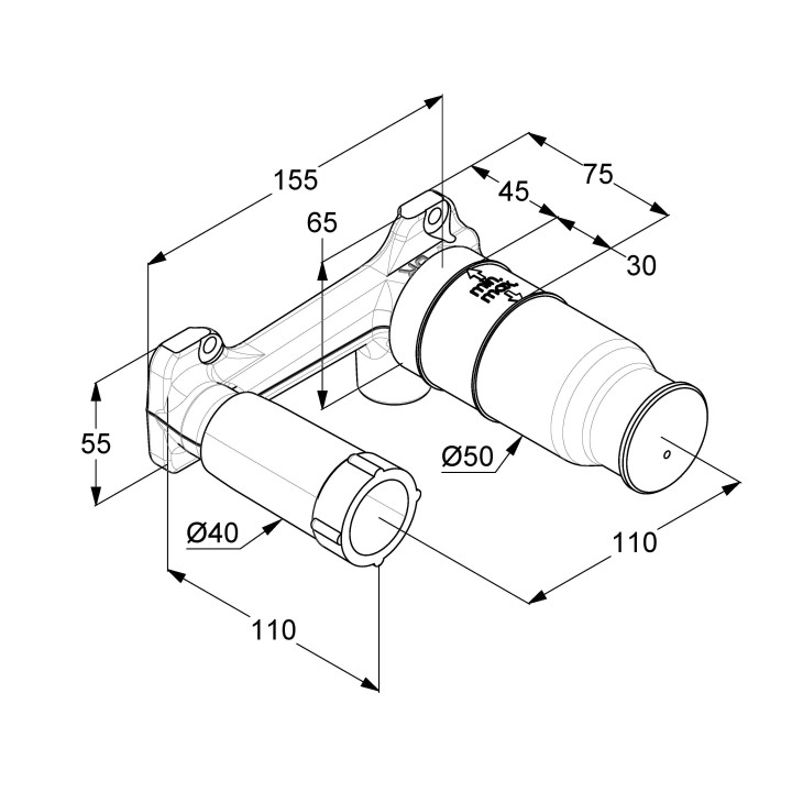 Element podtynkowy Kludi, DN 15, dla baterii umywalkowej jednouchwytowej