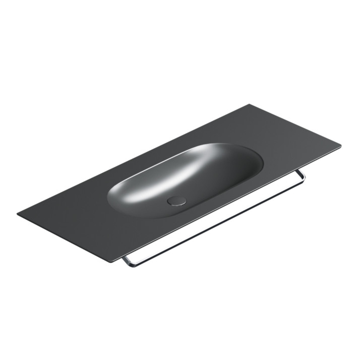 Umywalka wisząca Catalano Horizon, 125x50cm, bez przelewu, bez otworu na baterię, biały połysk