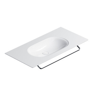 Umywalka wisząca Catalano Horizon, 125x50cm, bez przelewu, bez otworu na baterię, biały połysk