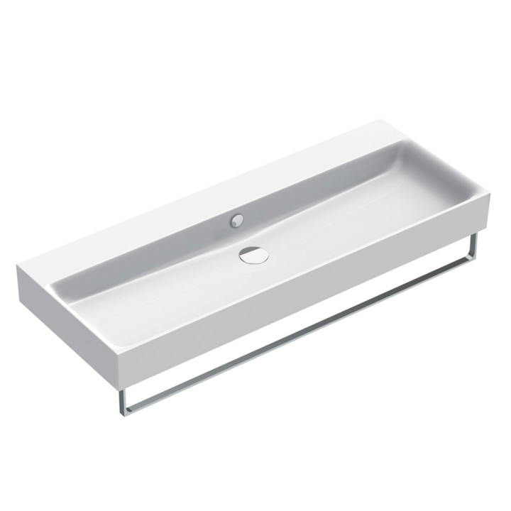 Umywalka wisząca Catalano Horizon, 75x50cm, bez przelewu, bez otworu na baterię, biały połysk