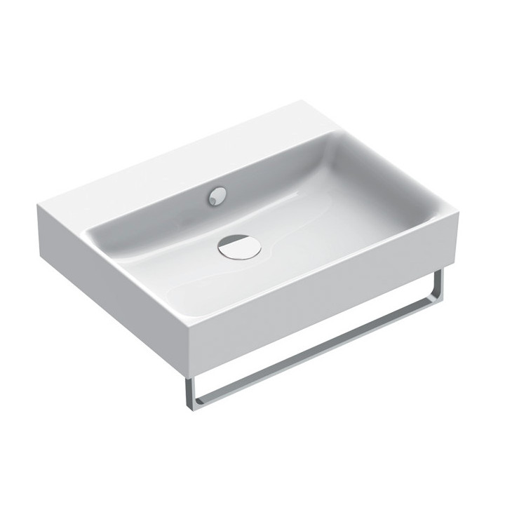 Umywalka wisząca Catalano New Premium, 80x47cm, z przelewem, bez otworu na baterię, biały połysk