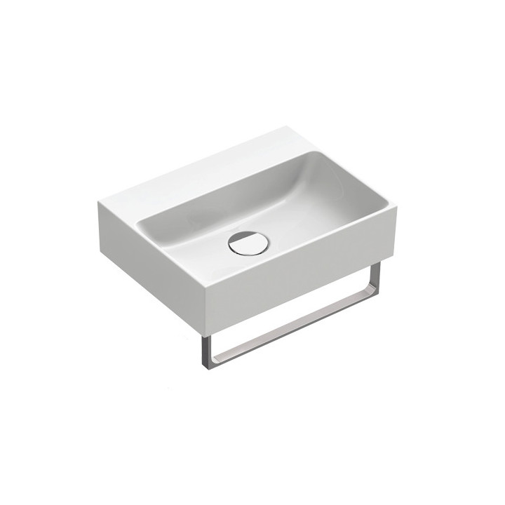 Umywalka wisząca/nablatowa Catalano Verso, 55x35cm, bez przelewu, bez otworu na baterię, biały połysk