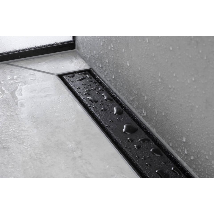 Element zewnętrzny odpływu Hansgrohe RainDrain Flex, 100cm, czarny chrom szczotkowany