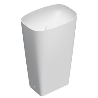 Umywalka wolnostojąca Catalano Green Lux, 55x38cm, bez przelewu, odpływ do ściany, biały połysk