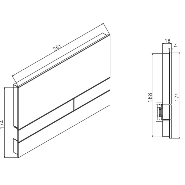 Przycisk spłukujący Jomo Exclusive 2.1